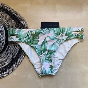 Gianni Bini Keyhole Lush Garden Green Bikini Bottom NEW
